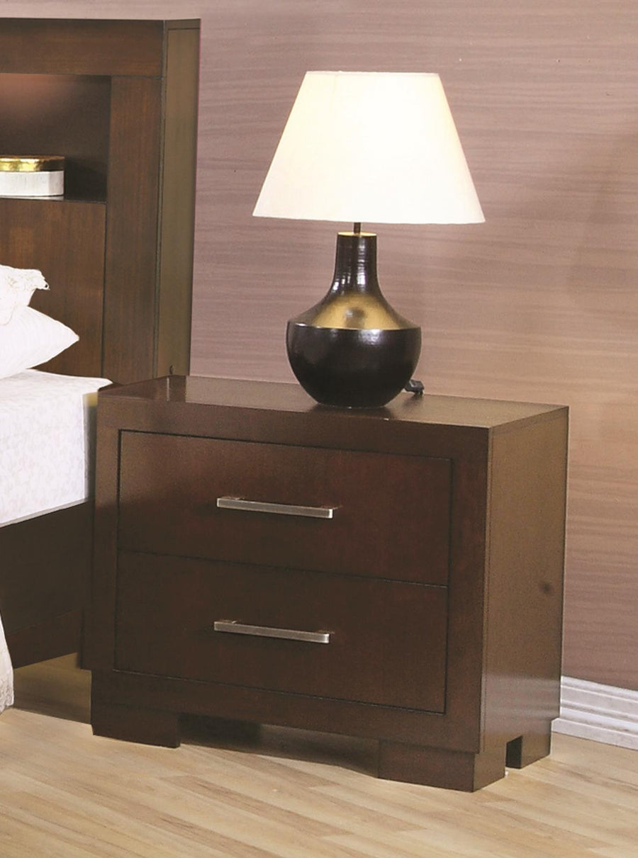 Jessica Cappuccino Two-Drawer Nightstand