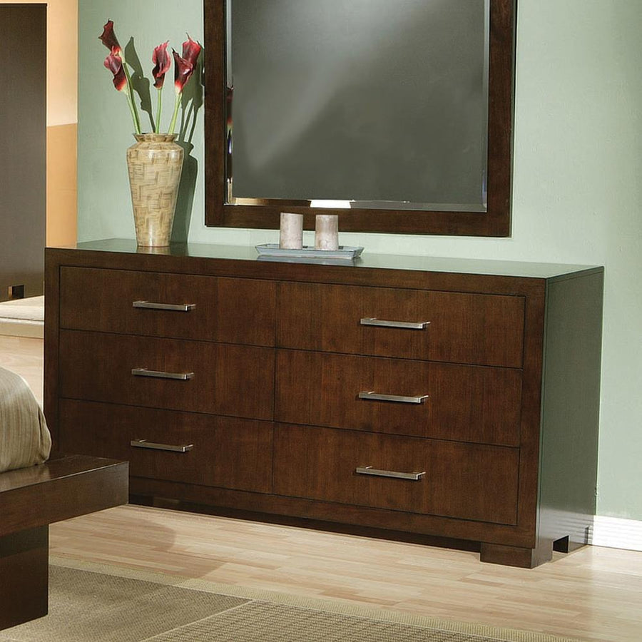 Jessica Cappuccino Six-Drawer Dresser