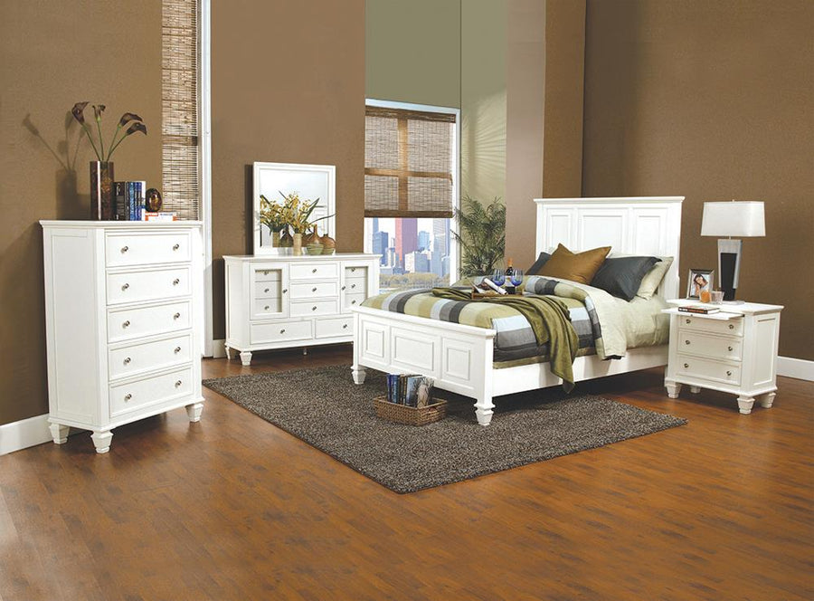 Sandy Beach White King Four-Piece Bedroom Set