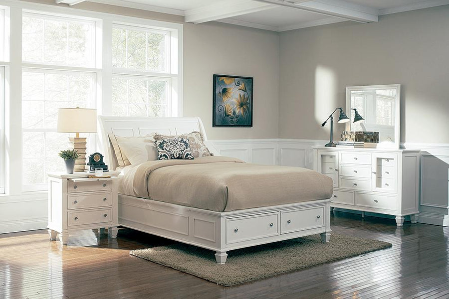 Sandy Beach White King Four-Piece Bedroom Set