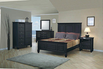 Sandy Beach Black California King Bed