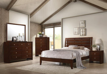 Serenity Rich Merlot King Four-Piece Bedroom Set