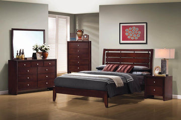 Serenity Eastern King Bed Rich Merlot