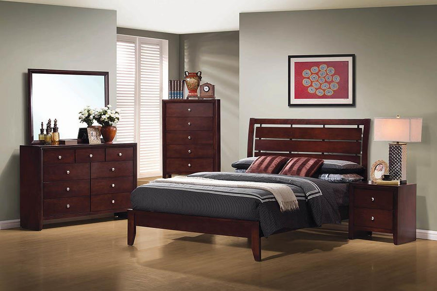 Serenity Rich Merlot California King Bed