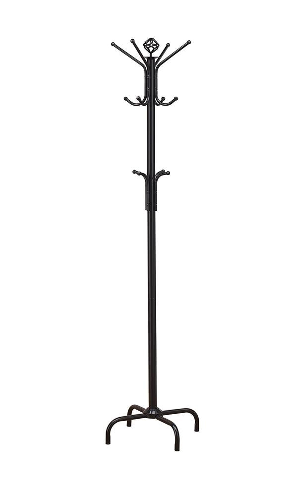 Contemporary Stain Black Coat Rack