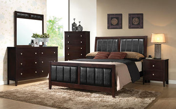 Carlton Transitional Cappuccino California King Bed