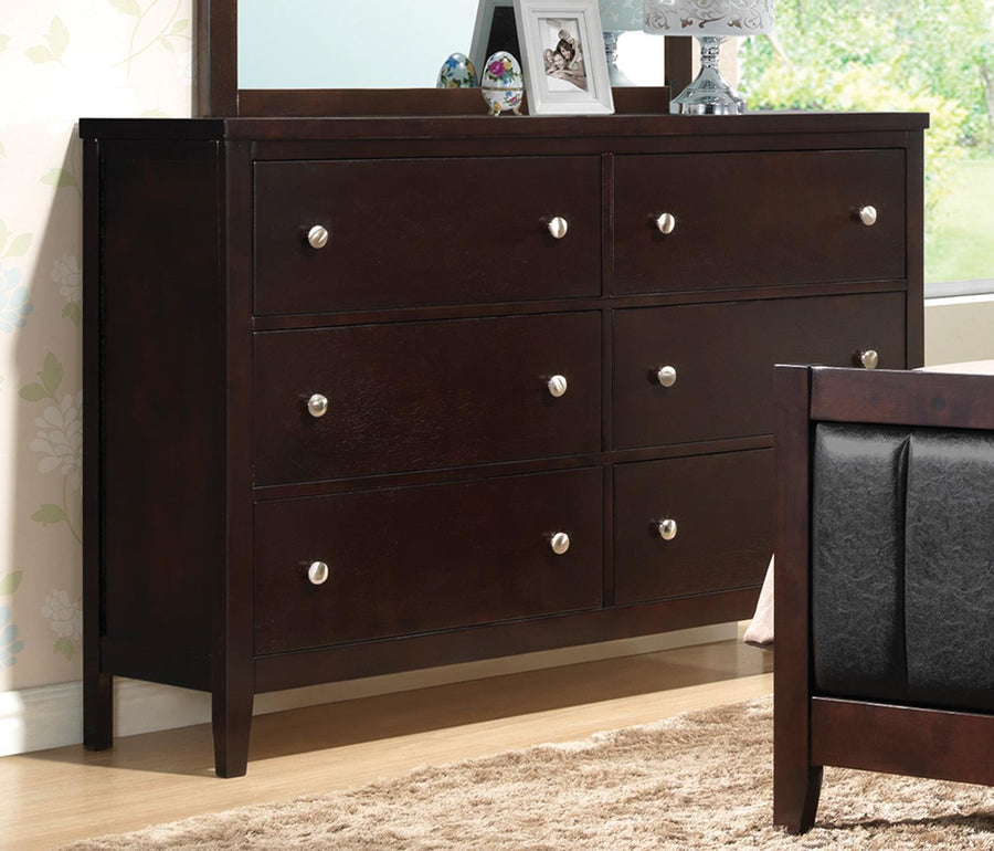 Carlton Cappuccino Six-Drawer Dresser