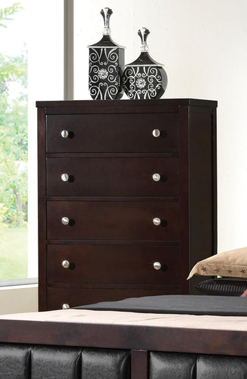 Carlton Cappuccino Five-Drawer Chest