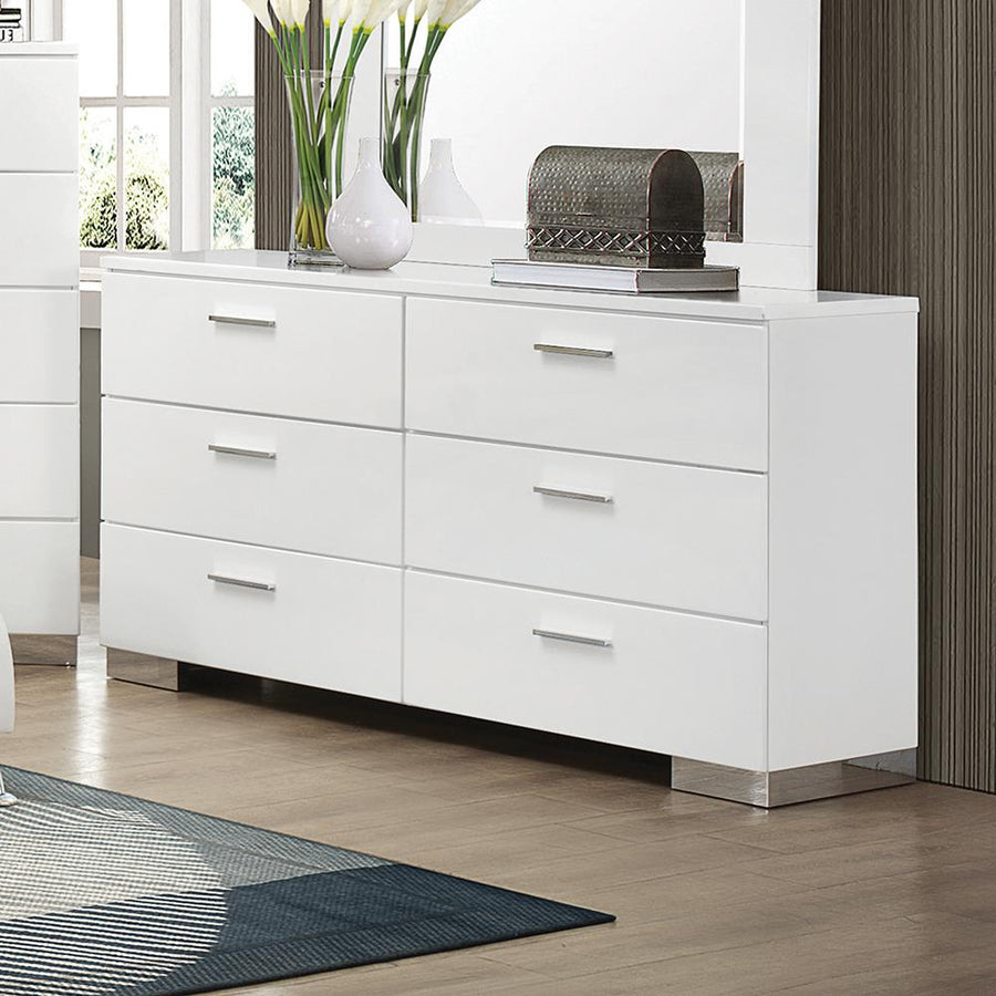 Felicity Contemporary Six-Drawer Dresser