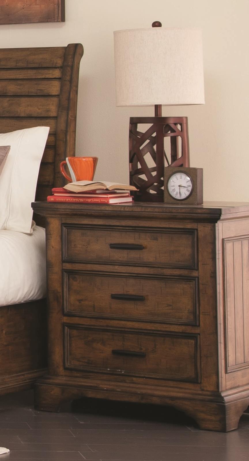 Elk Grove Rustic Three-Drawer Nightstand