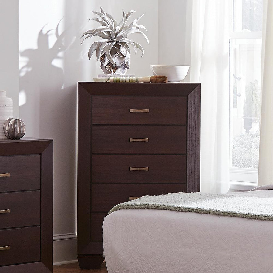 Fenbrook Dark Cocoa Five-Drawer Chest