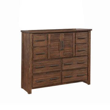 Sutter Creek Vintage Bourbon Eight-Drawer Dresser With Two Doors