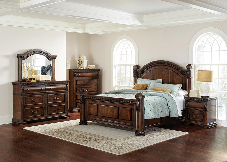 Satterfield Traditional Warm Bourbon Eastern King Bed