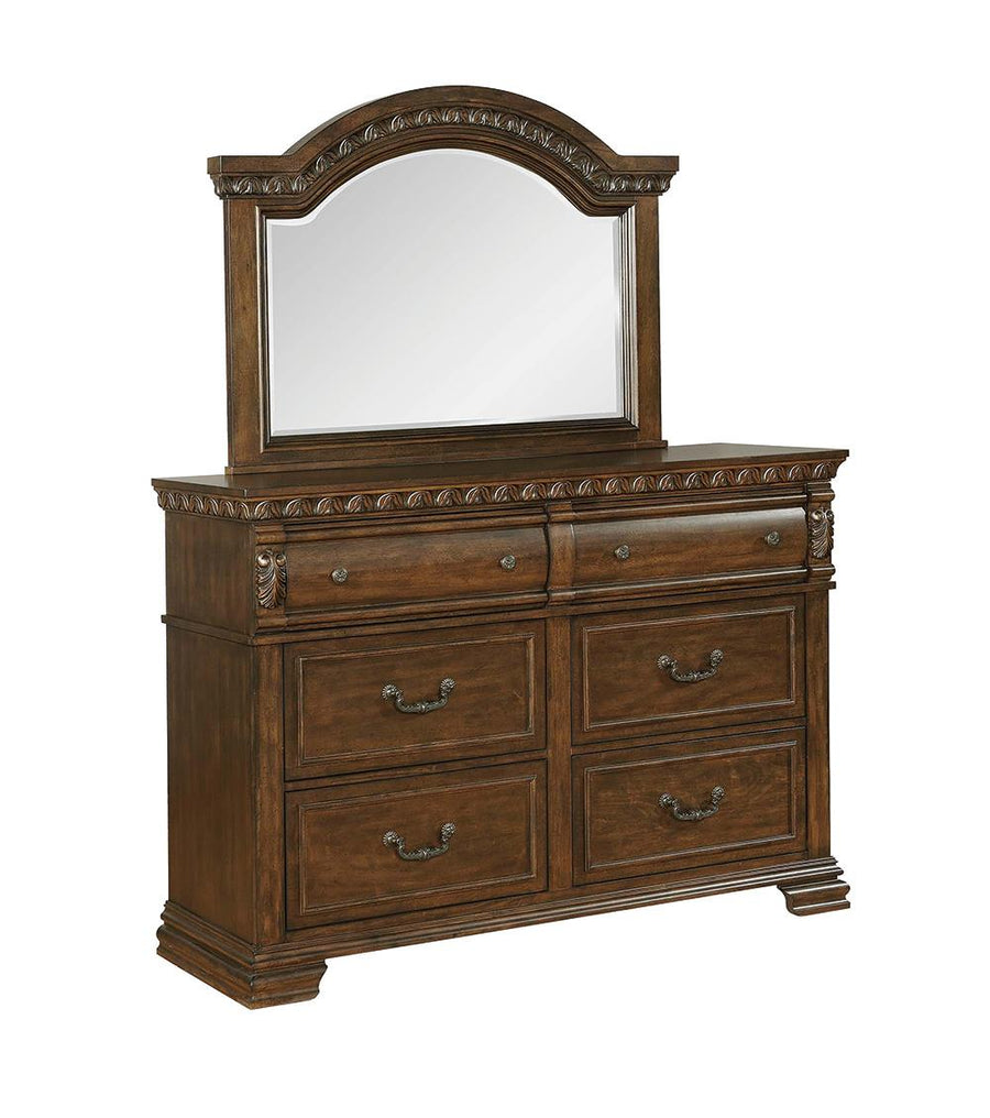 Satterfield Traditional Warm Bourbon Dresser Mirror