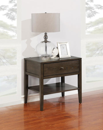 Lompoc Mid-Century Modern Cappuccino Nightstand