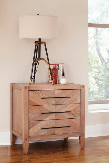 Auburn White-Washed Nightstand