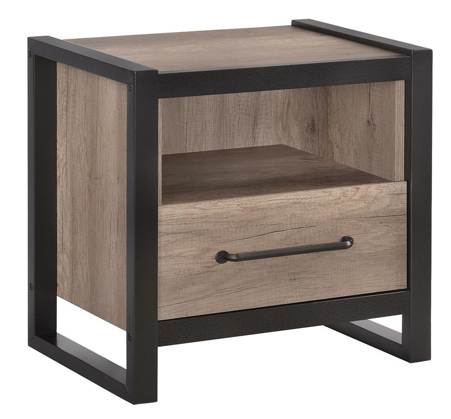 Edgewater Industrial Weathered Oak Nightstand