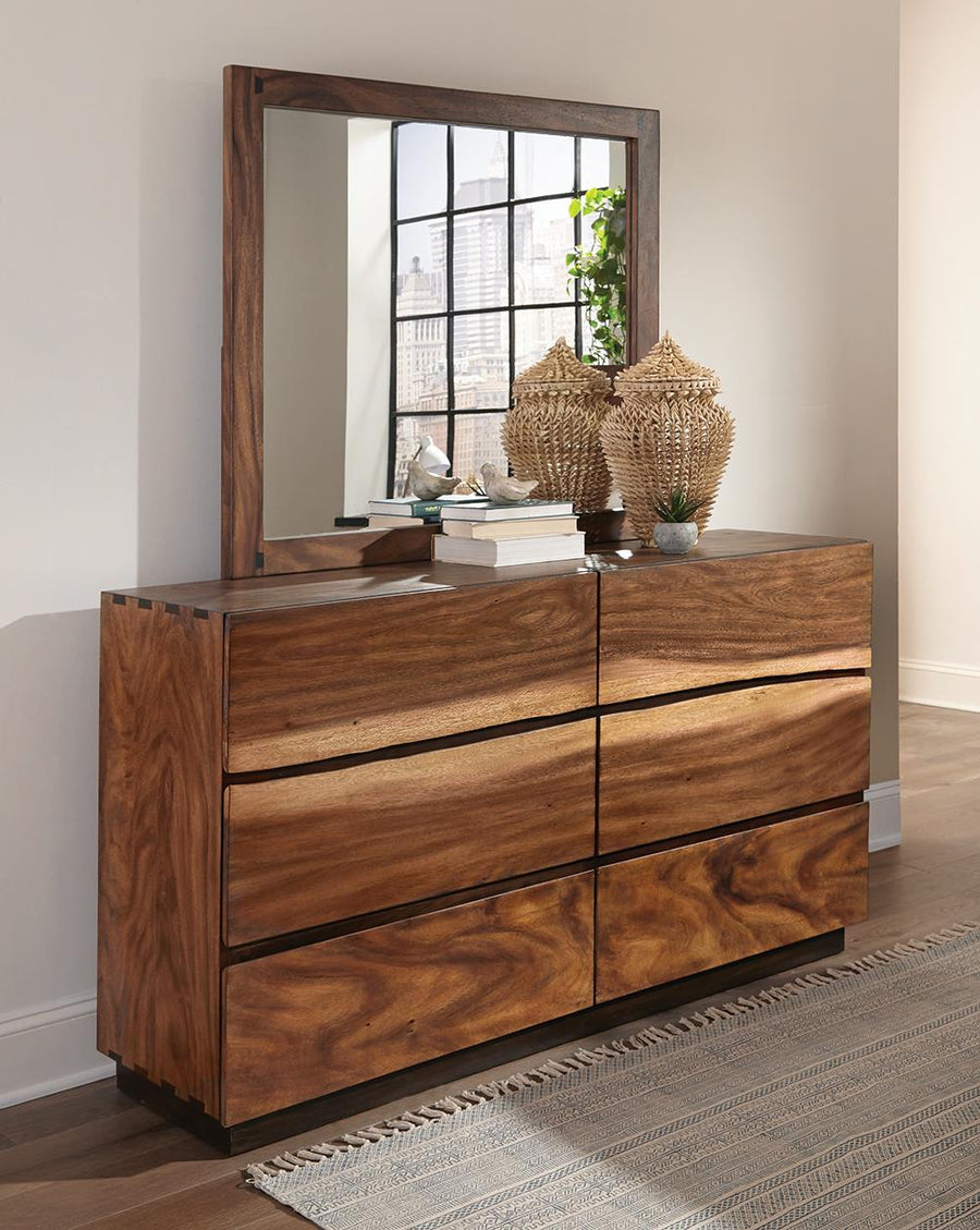 Rustic Smoky Walnut Dresser