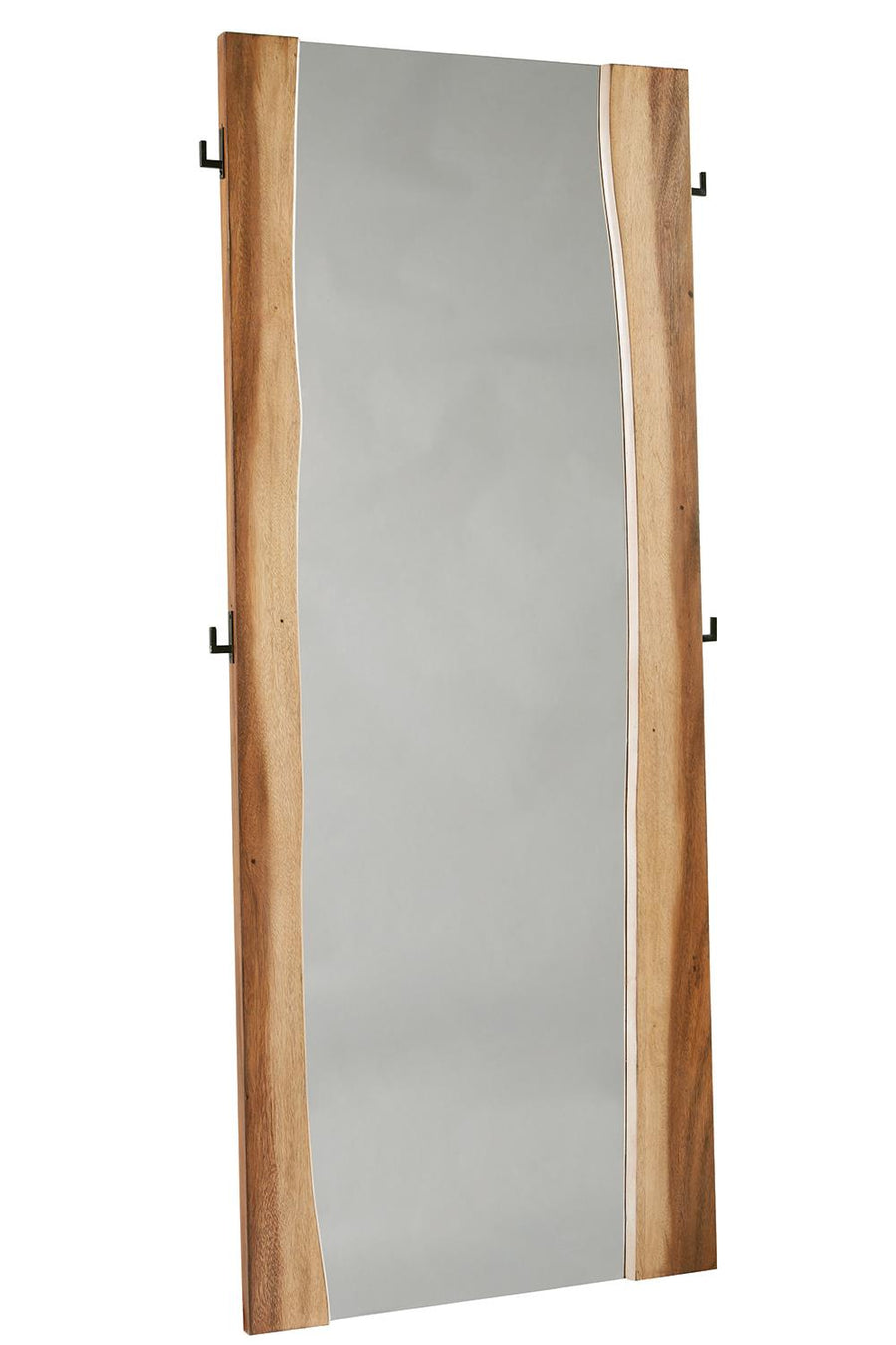 Rustic Smoky Walnut Floor Mirror