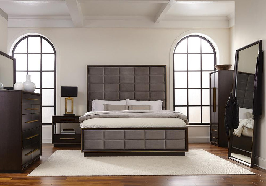 Smoked Peppercorn Queen Panel Bed