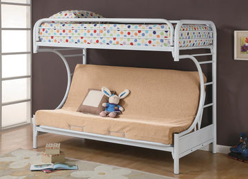 Atticus  Twin-over-Full White Bunk Bed