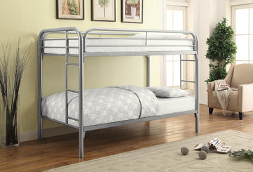 Morgan  Twin-over-Twin Silver Bunk Bed