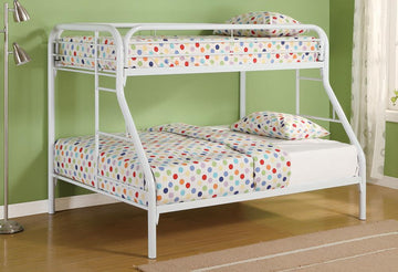 Morgan  Twin-over-Full White Bunk Bed