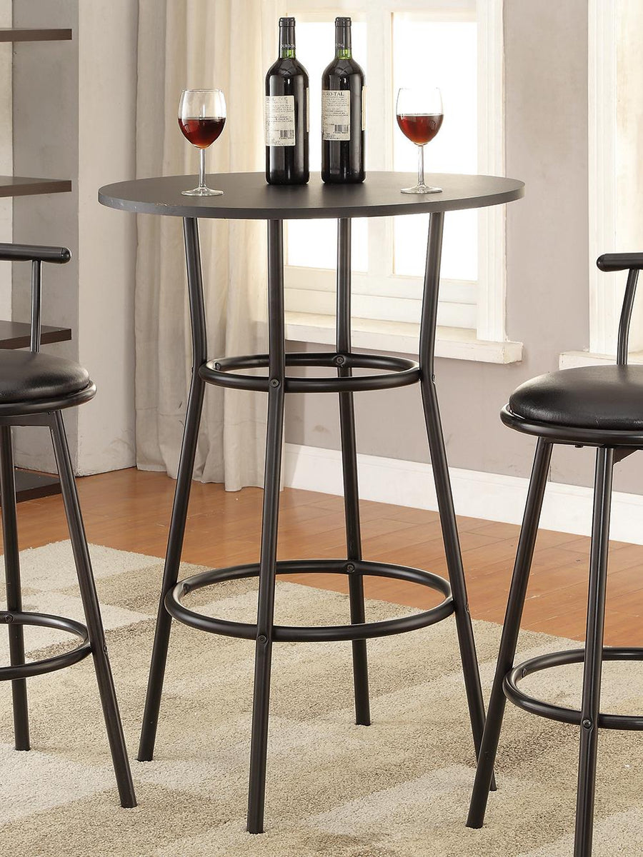 Contemporary Black Bar-Height Table