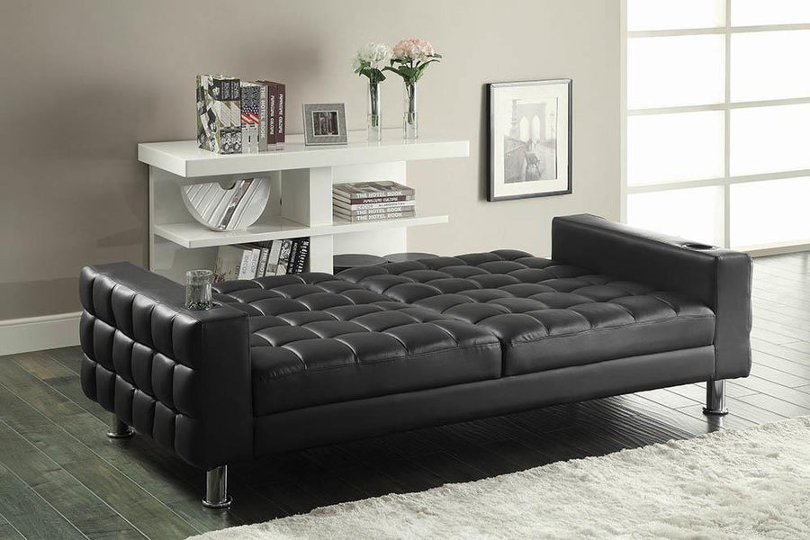 Brown Faux Leather Sofa Bed