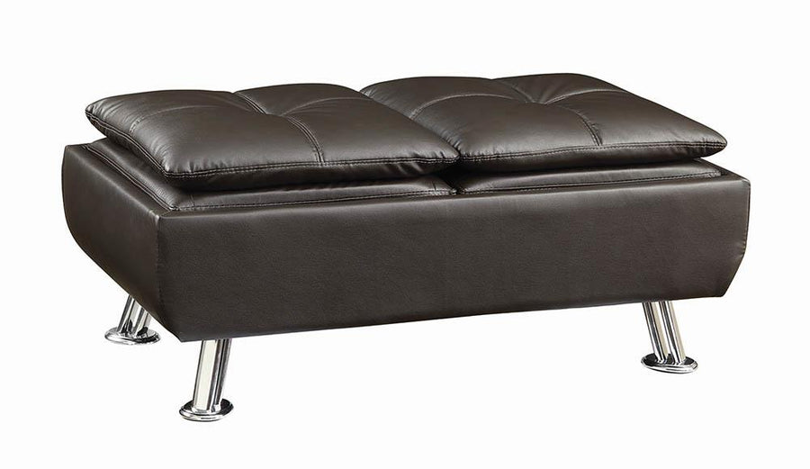 Dilleston Contemporary Brown Ottoman