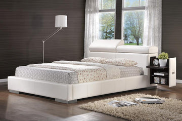 Maxine Upholstered Eastern King Bed White