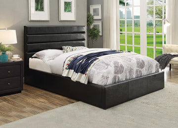 Riverbend Casual Black Queen Storage Bed