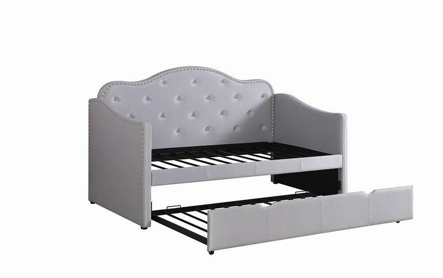 Pearlescent Grey Upholstered Daybed