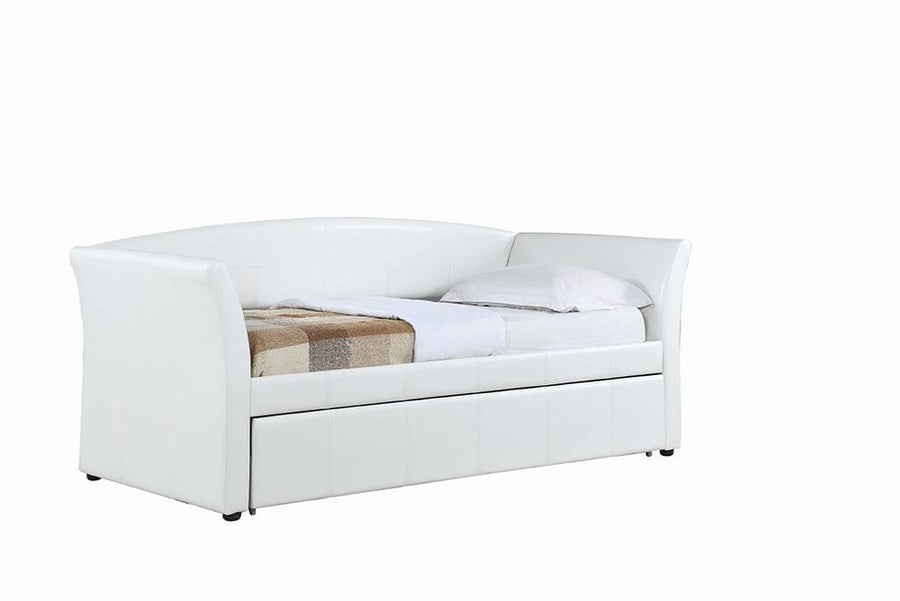 Transitional White Upholstered Daybed