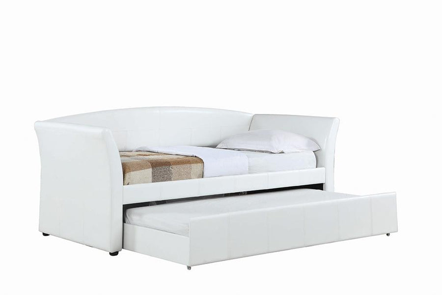 Transitional White Upholstered Daybed