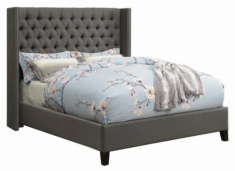 Benicia Grey Upholstered King Bed