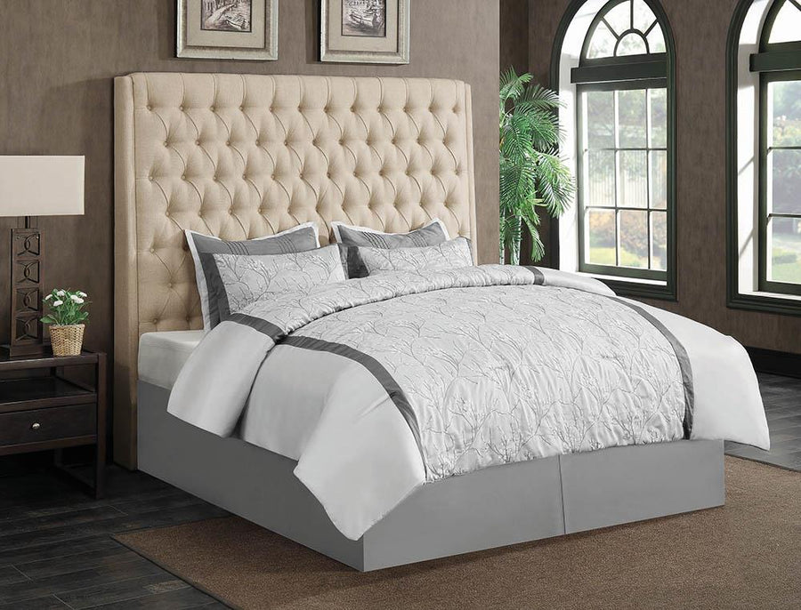 Camille Cream Upholstered King Bed