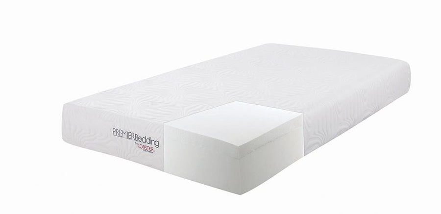 Key White 10-Inch California King Memory Foam Mattress