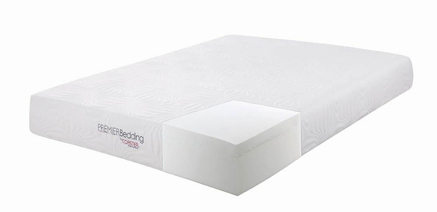 Key White 10-Inch California King Memory Foam Mattress