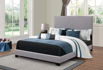 Boyd Upholstered Grey Queen Bed