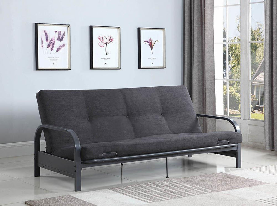 Dark Grey Metal Futon Frame