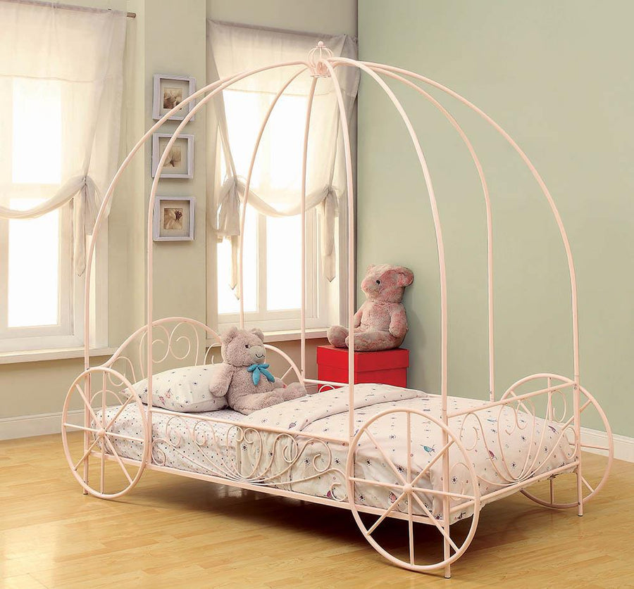 Massi Pink Twin Canopy Bed