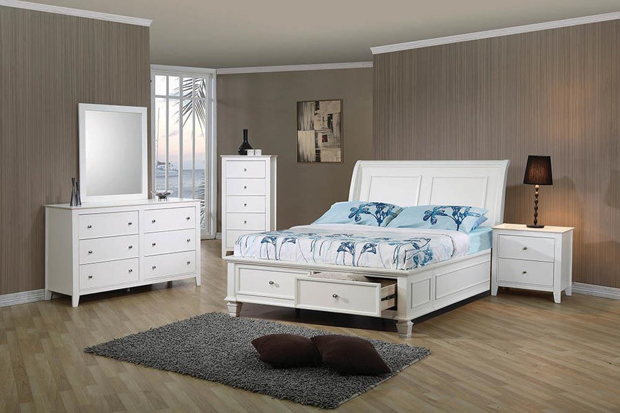 Selena Coastal White Full Bed