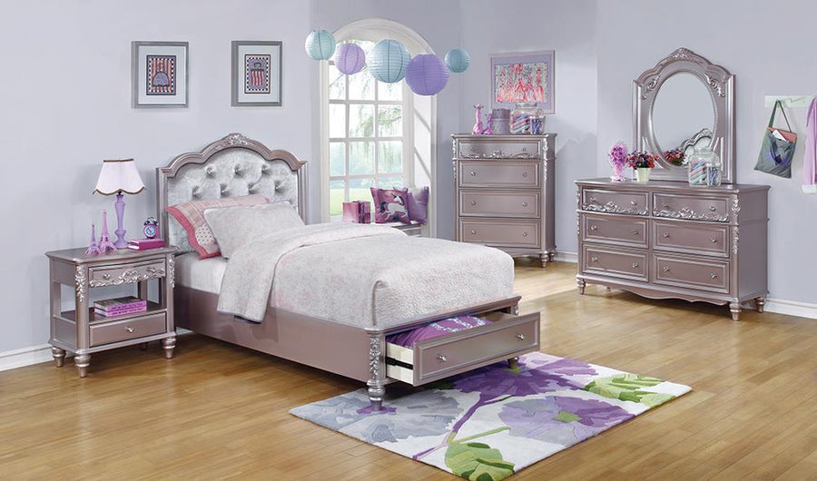 Caroline Metallic Lilac Twin Four-Piece Set