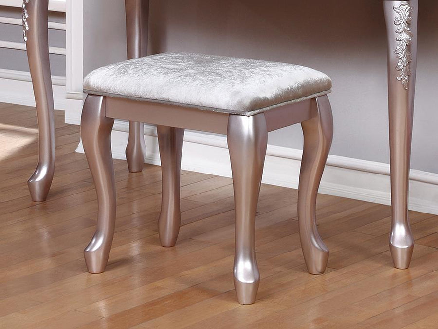 Caroline Metallic Lilac Vanity Stool