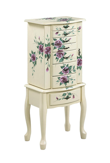 Coaster Accents Traditional Off-White Jewelry Armoire