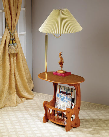 Traditional Warm Brown Accent Table