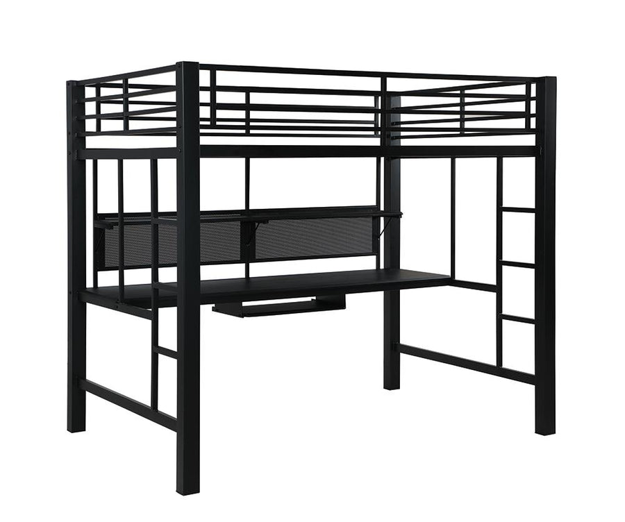 Contemporary Black Metal Loft Bed