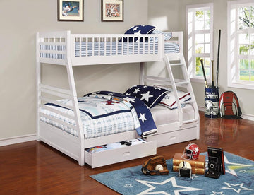 Ashton White Twin-over-Full Bunk Bed