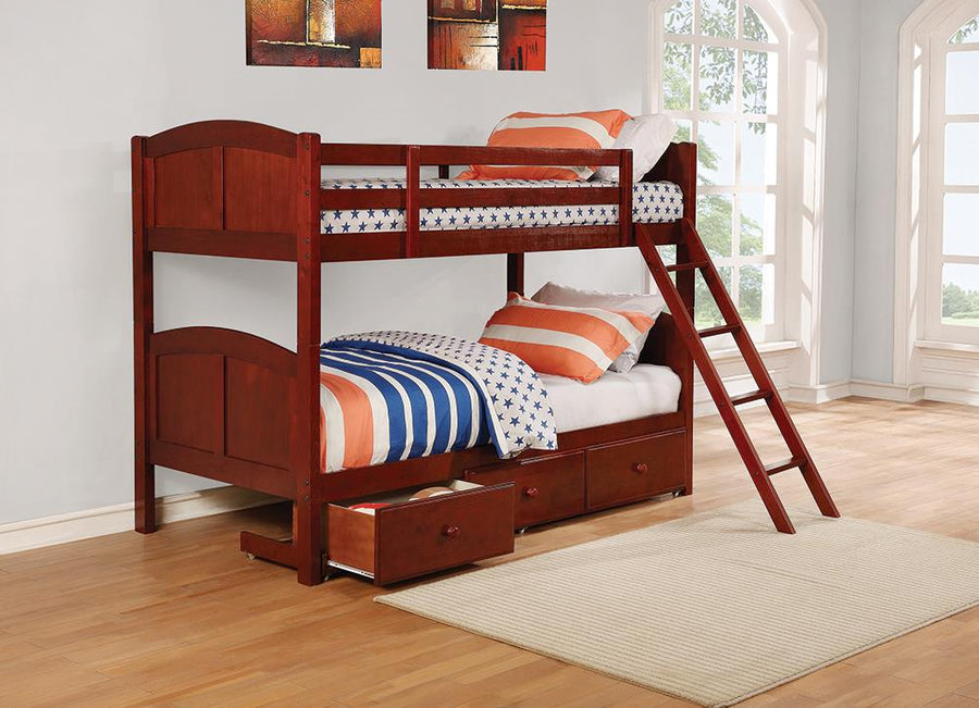 Parker Chestnut Twin-over-Twin Bunk Bed